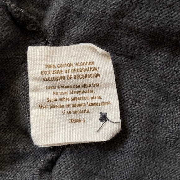 Decree Sweater Womens XL Gray Button Down Fringe Short Sleeves FLAW - Picture 9 of 12